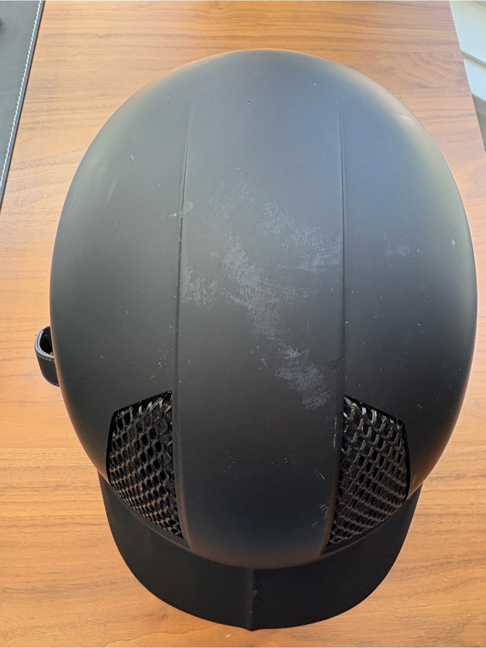 Matte Black Equestrian Riding Helmet with Vent Panels - used once - Picture 4 of 5